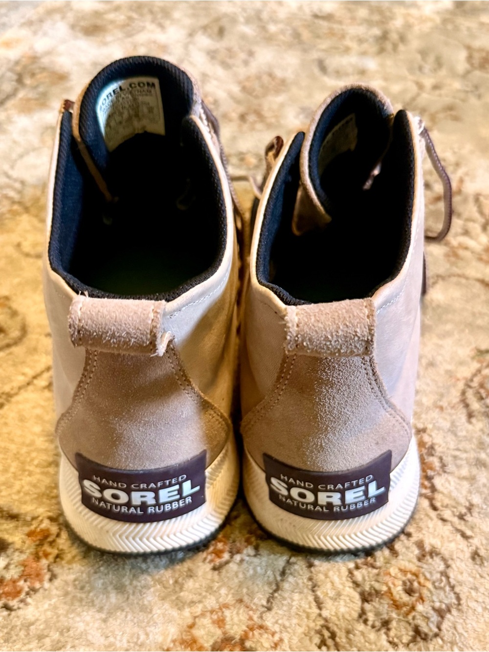 Women’s Sorel Neutral Two-Tone Waterproof Duck Boot Sneakers - Picture 2 of 2